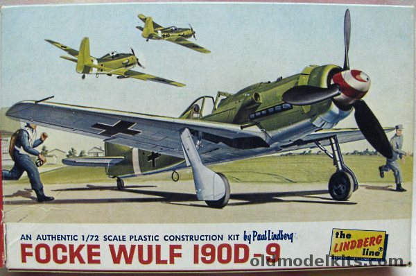 Lindberg 1/72 Focke Wulf FW-190D-9 - (FW190D9), 582-50 plastic model kit